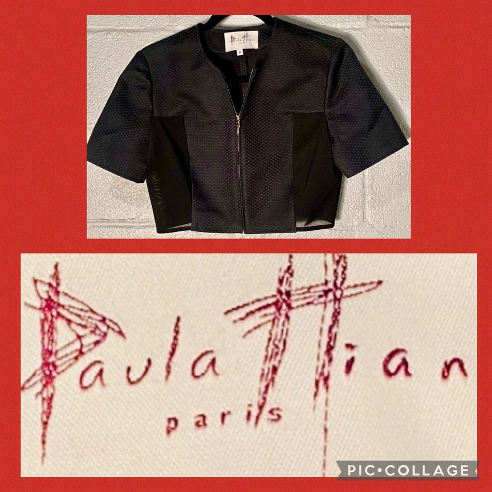 Paula Hian Size 6 Black ZIP Bolero/Jacket